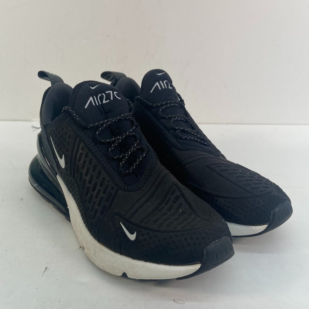 Nike Air Max 270 SE Summit Black Lace Up Athletic Running Shoes
